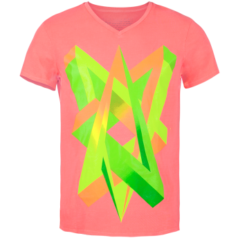 Impossible Love — Neon Graphic V-neck t-shirt by Volga Verdi